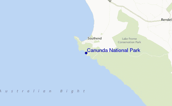 mappa di localizzazione di Canunda National Park