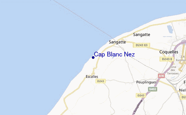 mappa di localizzazione di Cap Blanc Nez