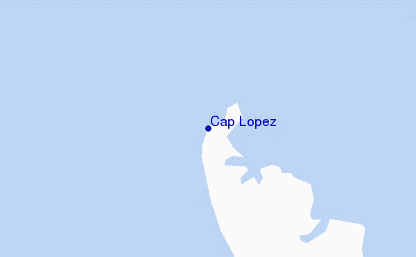 mappa di localizzazione di Cap Lopez