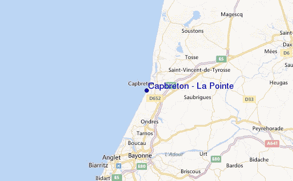 Capbreton - La Pointe Location Map