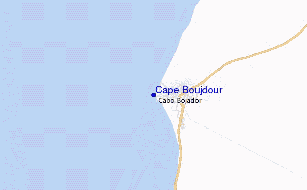 mappa di localizzazione di Cape Boujdour