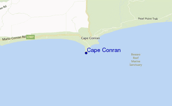 mappa di localizzazione di Cape Conran