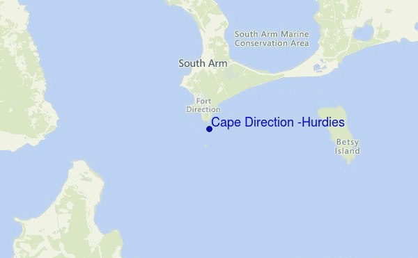 mappa di localizzazione di Cape Direction (Hurdies)