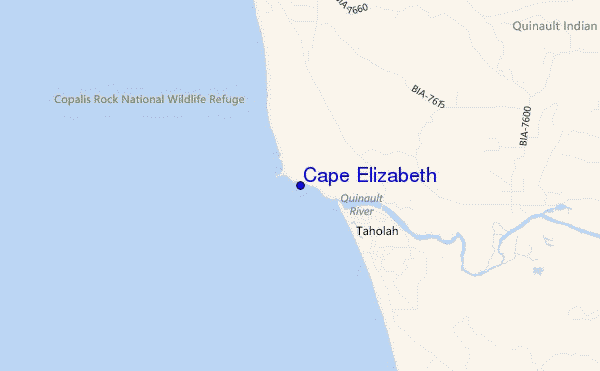 mappa di localizzazione di Cape Elizabeth