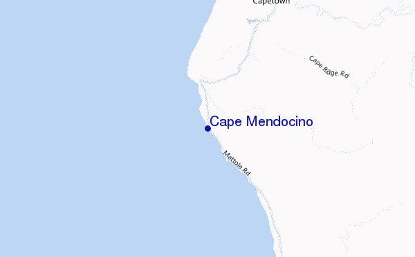 mappa di localizzazione di Cape Mendocino