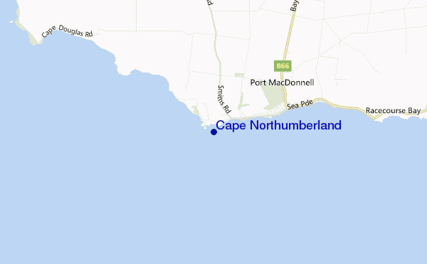 mappa di localizzazione di Cape Northumberland
