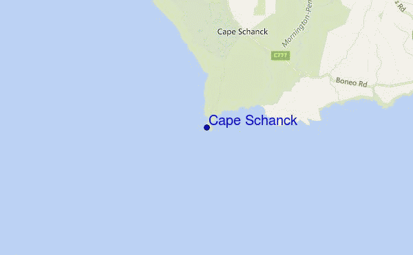 mappa di localizzazione di Cape Schanck