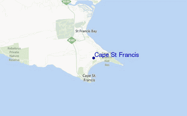 mappa di localizzazione di Cape St Francis