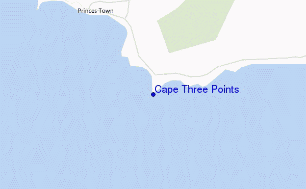 mappa di localizzazione di Cape Three Points