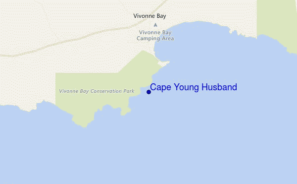 mappa di localizzazione di Cape Young Husband