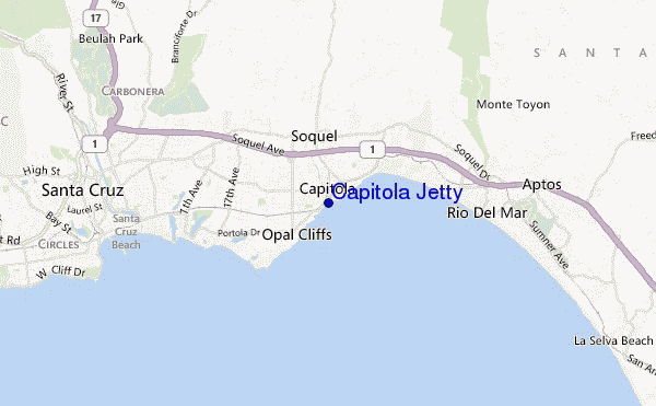 mappa di localizzazione di Capitola Jetty