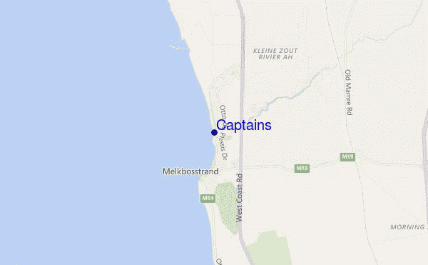 mappa di localizzazione di Captains