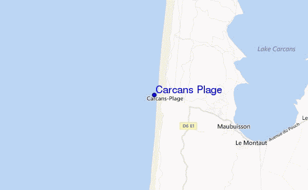mappa di localizzazione di Carcans Plage