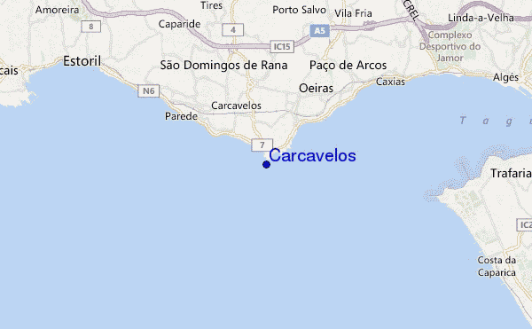 mappa di localizzazione di Carcavelos