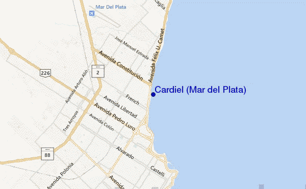 mappa di localizzazione di Cardiel (Mar del Plata)