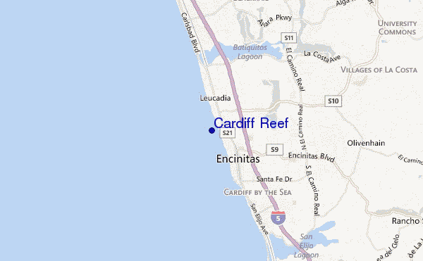 mappa di localizzazione di Cardiff Reef