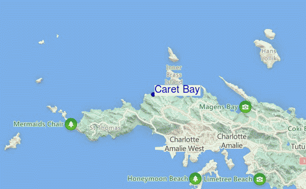 mappa di localizzazione di Caret Bay