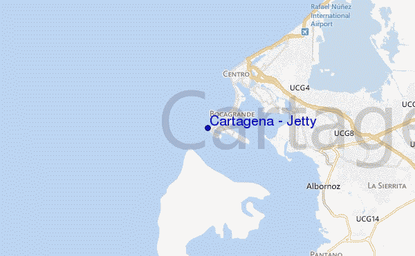 mappa di localizzazione di Cartagena - Jetty
