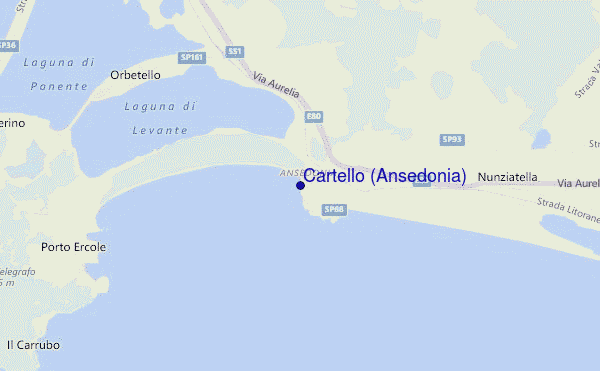 mappa di localizzazione di Cartello (Ansedonia)
