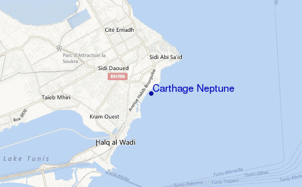 mappa di localizzazione di Carthage Neptune