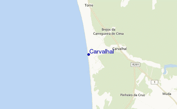 mappa di localizzazione di Carvalhal