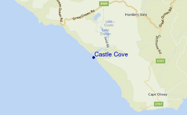 mappa di localizzazione di Castle Cove