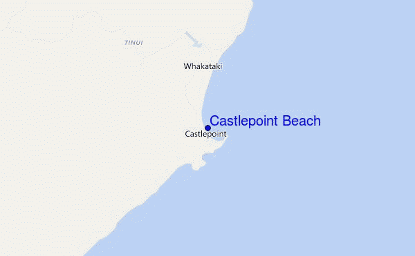 mappa di localizzazione di Castlepoint Beach