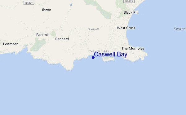 mappa di localizzazione di Caswell Bay