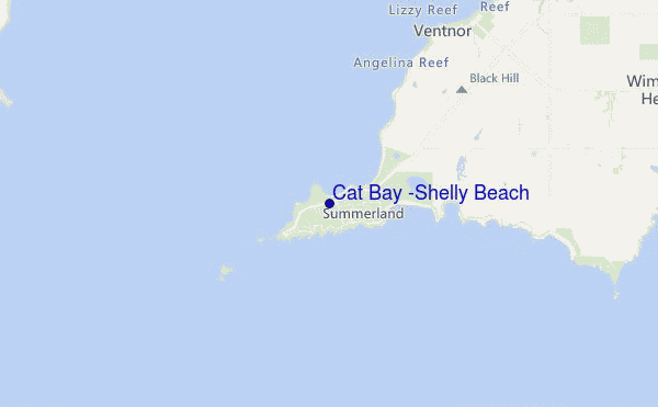 mappa di localizzazione di Cat Bay (Shelly Beach)