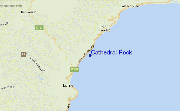 mappa di localizzazione di Cathedral Rock
