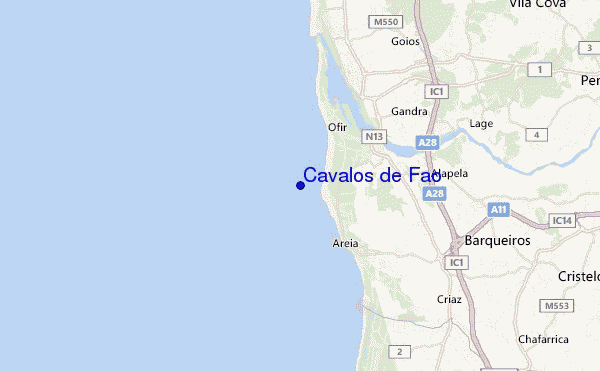 mappa di localizzazione di Cavalos de Fao