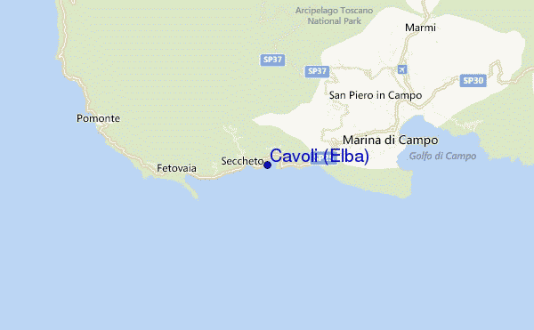 mappa di localizzazione di Cavoli (Elba)