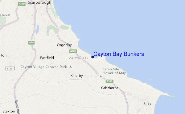 mappa di localizzazione di Cayton Bay Bunkers
