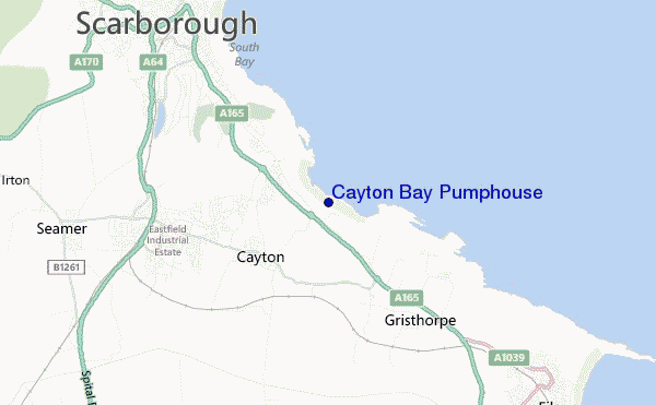 mappa di localizzazione di Cayton Bay Pumphouse