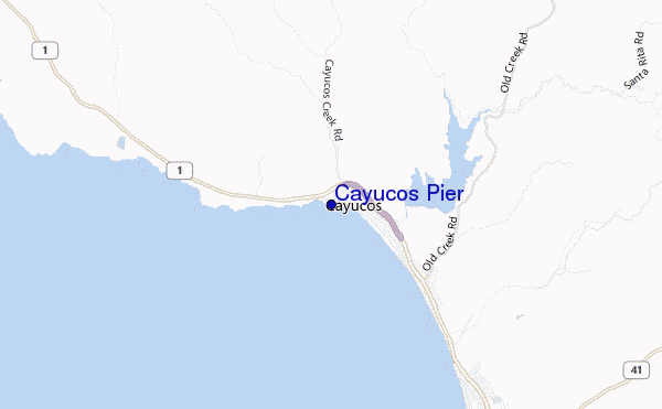 mappa di localizzazione di Cayucos Pier