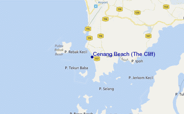 mappa di localizzazione di Cenang Beach (The Cliff)