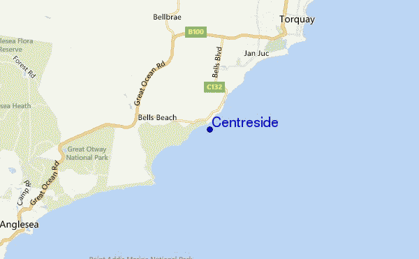 mappa di localizzazione di Centreside