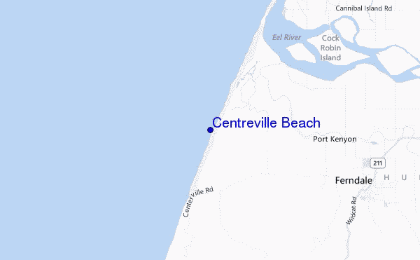 mappa di localizzazione di Centreville Beach