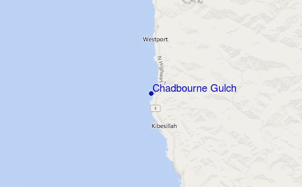 mappa di localizzazione di Chadbourne Gulch