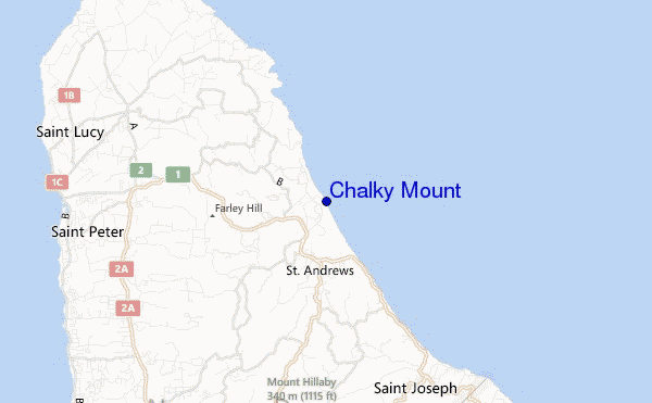 mappa di localizzazione di Chalky Mount