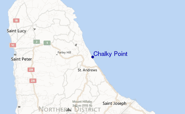 mappa di localizzazione di Chalky Point