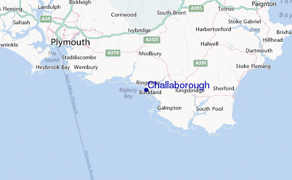 Challaborough Location Map