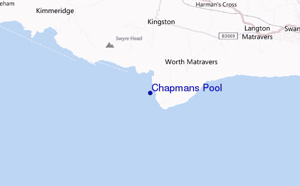 mappa di localizzazione di Chapmans Pool