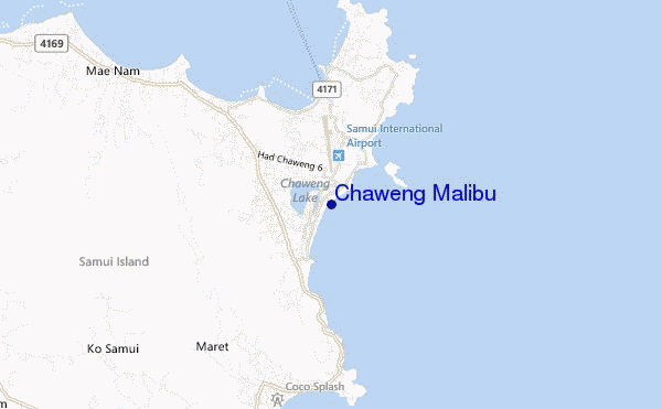 mappa di localizzazione di Chaweng Malibu