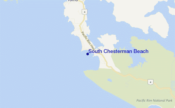 mappa di localizzazione di South Chesterman Beach