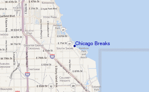 mappa di localizzazione di Chicago Breaks