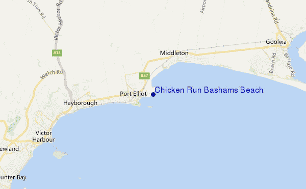 mappa di localizzazione di Chicken Run Bashams Beach