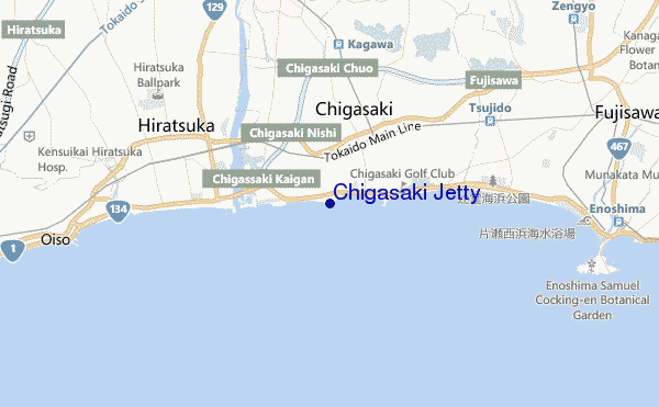 mappa di localizzazione di Chigasaki Jetty