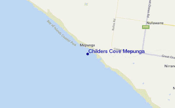 mappa di localizzazione di Childers Cove Mepunga