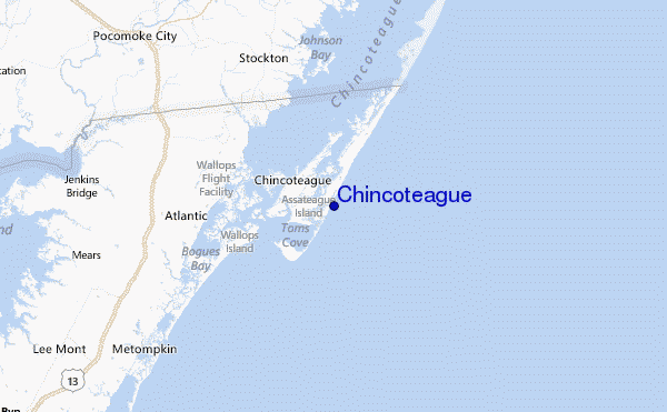 Chincoteague Location Map
